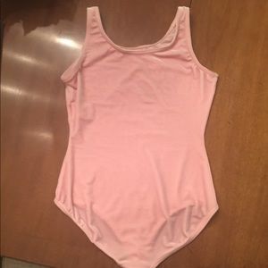 Capezio light pink velvet leotard